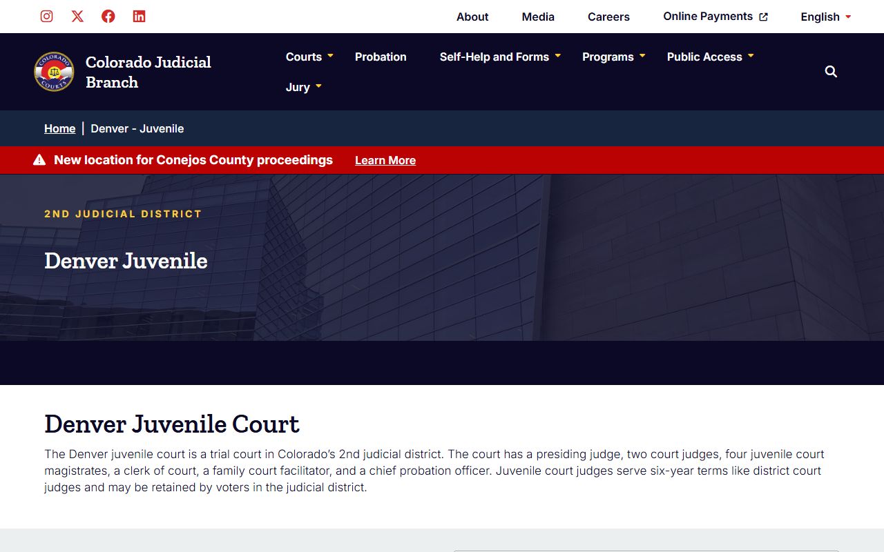 Denver Juvenile Court records office